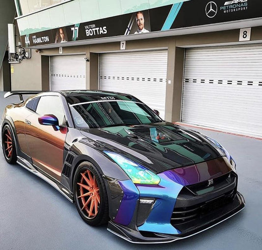 Upgrade Your Nissan GTR Nismo Black Edition Track Eidtion Premium Base 2008-2016 (for installation on 2017-2024 vehicles, 2008-2016 front bumper is recommended) with Aftermarket Parts - Tempered Clearview Glass Style Hood Bonnet Carbon Fiber / FRP from CMST Tuning
