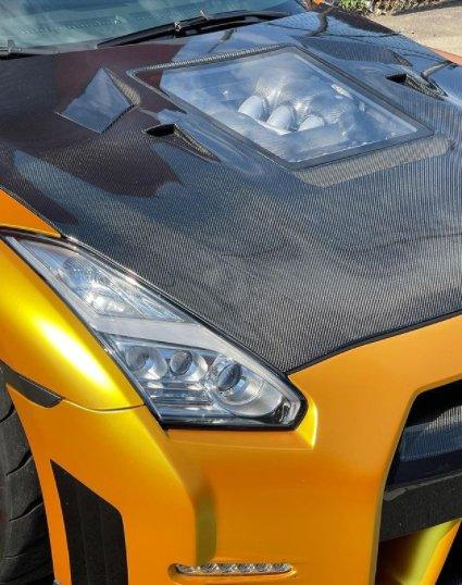 Upgrade Your Nissan GTR Nismo Black Edition Track Eidtion Premium Base 2008-2016 (for installation on 2017-2024 vehicles, 2008-2016 front bumper is recommended) with Aftermarket Parts - Tempered Clearview Glass Style Hood Bonnet Carbon Fiber / FRP from CMST Tuning
