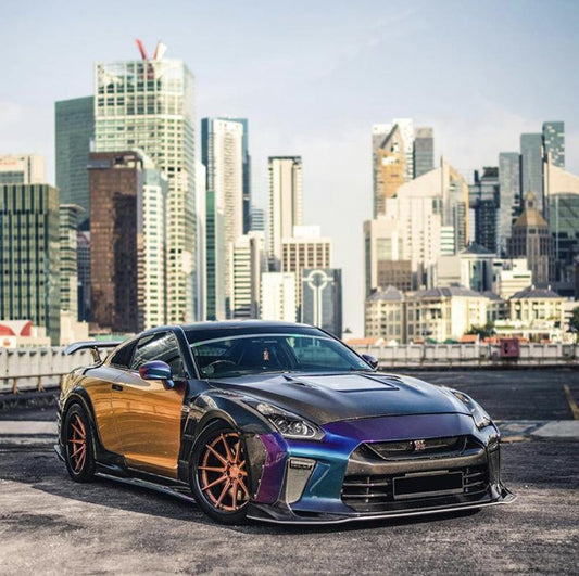 Upgrade Your Nissan GTR Nismo Black Edition Track Eidtion Premium Base 2008-2016 (for installation on 2017-2024 vehicles, 2008-2016 front bumper is recommended) with Aftermarket Parts - Tempered Clearview Glass Style Hood Bonnet Carbon Fiber / FRP from CMST Tuning