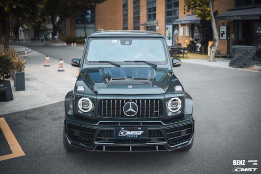 Mercedes Benz G63 AMG W463 W464 2019-ON with Aftermarket Parts - Front Bumper & Lip Carbon Fiber/FRP from CMST Tuning