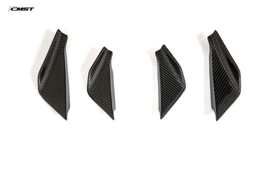 Aston Martin DB11 V8 V12 2017 2018 2019 2020 2021 2022 2023 with Aftermarket Parts - Front Canards Pre-preg Carbon Fiber from CMST Tuning