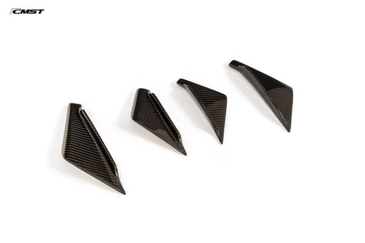 Aston Martin DB11 V8 V12 2017 2018 2019 2020 2021 2022 2023 with Aftermarket Parts - Front Canards Pre-preg Carbon Fiber from CMST Tuning