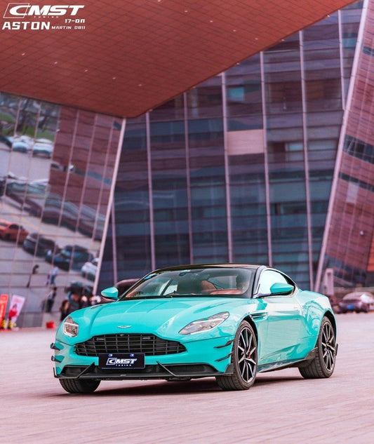 Aston Martin DB11 V8 V12 2017 2018 2019 2020 2021 2022 2023 with Aftermarket Parts - Front Canards Pre-preg Carbon Fiber from CMST Tuning