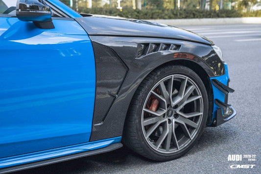 Audi S4 A4 B9.5 2020-ON with Aftermarket Parts - Real Front Fenders Carbon Fiber from CMST Tuning