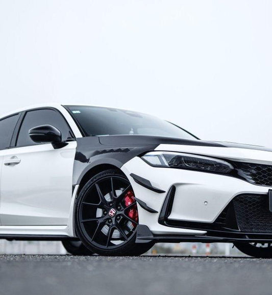 Honda Civic Type-R FL5 2023-ON with Aftermarket Parts - Pre-preg Carbon Fiber/FRP Front Fenders from CMST Tuning