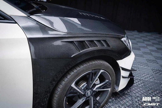 Audi S3 A3 8Y 2021-ON with Aftermarket Parts - Front Fenders Carbon Fiber from CMST Tuning