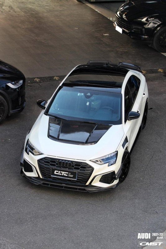 Audi S3 A3 8Y 2021-ON with Aftermarket Parts - Front Fenders Carbon Fiber from CMST Tuning