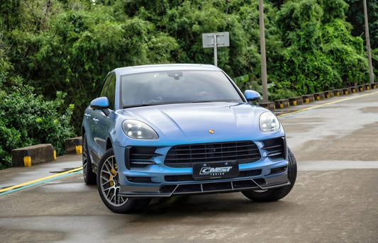 Porsche Macan 95B.2 Base/S 2019 2020 2021 with Aftermarket Parts - Front Lip Carbon Fiber / FRP from CMST Tuning