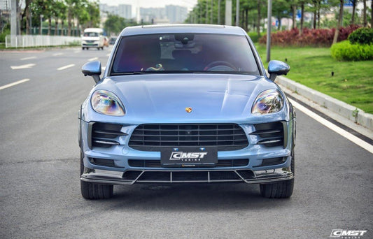 Porsche Macan 95B.2 Base/S 2019 2020 2021 with Aftermarket Parts - Front Lip Carbon Fiber / FRP from CMST Tuning