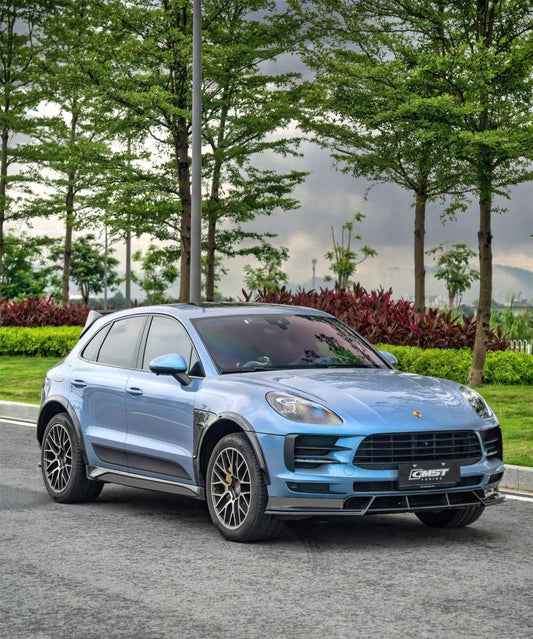 Porsche Macan 95B.2 Base/S 2019 2020 2021 with Aftermarket Parts - Front Lip Carbon Fiber / FRP from CMST Tuning