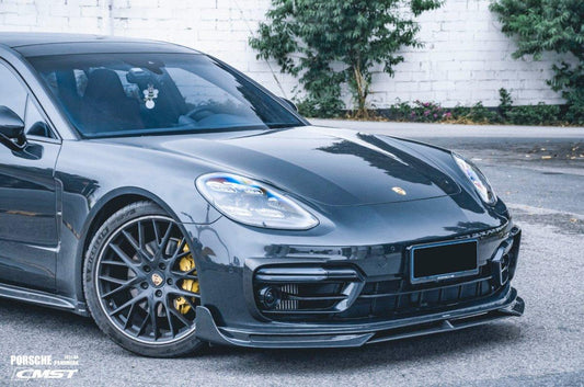 Porsche Panamera 971 971.2 RWD/Base/4/4S 2021-2023 with Aftermarket Parts - Pre-preg Carbon & FRP Front Lip from CMST Tuning