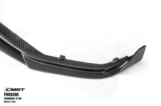 Porsche Panamera 971 971.2 RWD/Base/4/4S 2021-2023 with Aftermarket Parts - Pre-preg Carbon & FRP Front Lip from CMST Tuning
