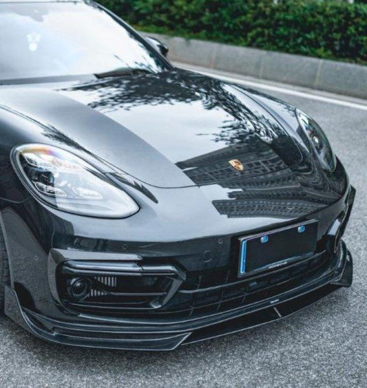Porsche Panamera 971 971.2 RWD/Base/4/4S 2021-2023 with Aftermarket Parts - Pre-preg Carbon & FRP Front Lip from CMST Tuning