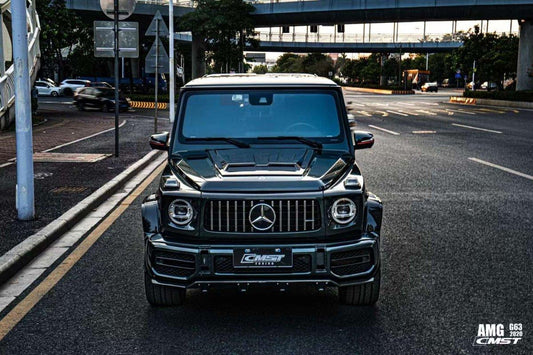 Mercedes Benz G63 AMG W463 W464 2019-ON with Aftermarket Parts - Pre-preg Carbon Fiber FRP Front Lip Splitter from CMST Tuning