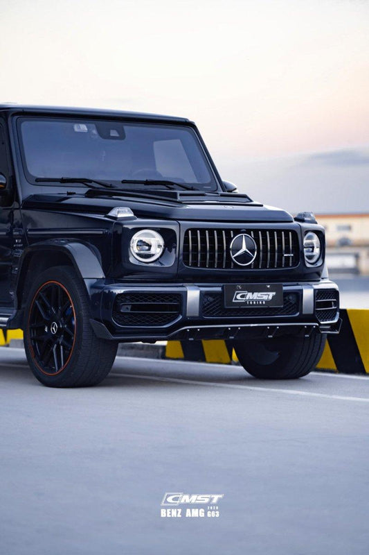 Mercedes Benz G63 AMG W463 W464 2019-ON with Aftermarket Parts - Pre-preg Carbon Fiber FRP Front Lip Splitter from CMST Tuning