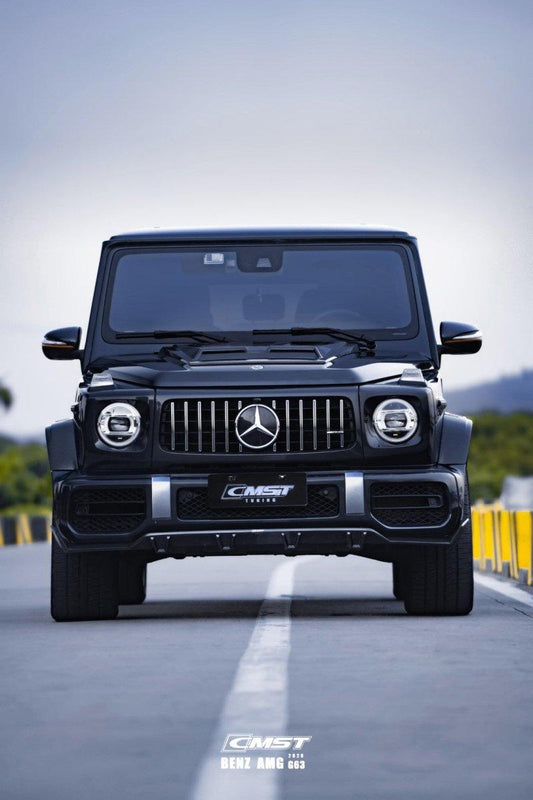 Mercedes Benz G63 AMG W463 W464 2019-ON with Aftermarket Parts - Pre-preg Carbon Fiber FRP Front Lip Splitter from CMST Tuning
