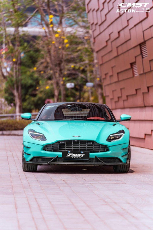 Aston Martin DB11 V8 V12 2017 2018 2019 2020 2021 2022 2023 with Aftermarket Parts - Front Lip Pre-preg Carbon Fiber from CMST Tuning