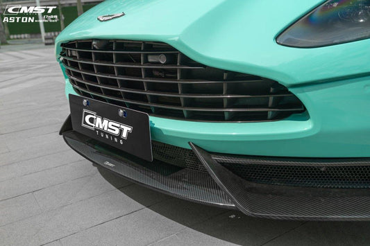 Aston Martin DB11 V8 V12 2017 2018 2019 2020 2021 2022 2023 with Aftermarket Parts - Front Lip Pre-preg Carbon Fiber from CMST Tuning