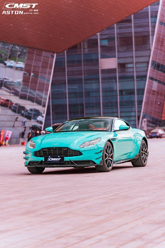 Aston Martin DB11 V8 V12 2017 2018 2019 2020 2021 2022 2023 with Aftermarket Parts - Front Lip Pre-preg Carbon Fiber from CMST Tuning