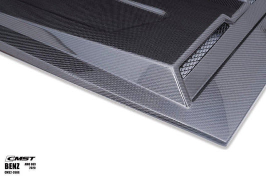 Mercedes Benz G63 AMG G550 W463 W464 2019-ON with Aftermarket Parts - Pre-preg Carbon Fiber FRP Hood Bonnet Cover from CMST Tuning
