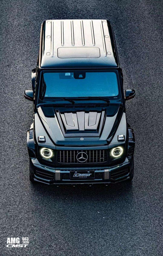 Mercedes Benz G63 AMG G550 W463 W464 2019-ON with Aftermarket Parts - Pre-preg Carbon Fiber FRP Hood Bonnet Cover from CMST Tuning