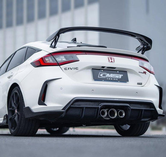 Honda Civic Type-R FL5 2023-ON with Aftermarket Parts - Pre-preg Carbon Fiber/FRP Rear Diffuser from CMST Tuning