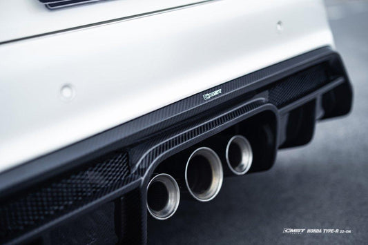 Honda Civic Type-R FL5 2023-ON with Aftermarket Parts - Pre-preg Carbon Fiber/FRP Rear Diffuser from CMST Tuning