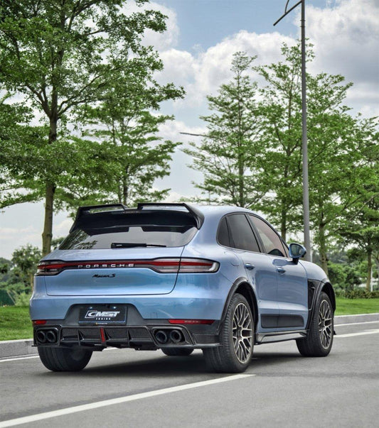 Porsche Macan 95B.1 Base/S/GTS/Sport Edition/Turbo 2015 2016 2017 2018 & Macan 95B.2 Base/S/GTS/Turbo 2019 2020 2021 with Aftermarket Parts - Rear Diffuser Carbon Fiber / FRP from CMST Tuning