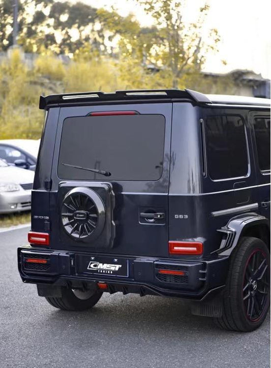 Mercedes Benz G63 AMG G550 W463 W464 2019-ON with Aftermarket Parts - Pre-preg Carbon Fiber FRP Rear Roof Spoiler from CMST Tuning