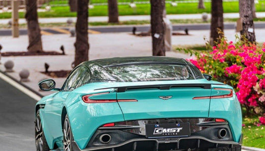 Aston Martin DB11 V8 V12 2017 2018 2019 2020 2021 2022 2023 with Aftermarket Parts - Rear Spoiler Pre-preg Carbon Fiber from CMST Tuning