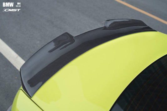 BMW 4 series 430i M440i G22 2020-ON & M4/M4C/M4CS G82 2021-ON with Aftermarket Parts - Pre-preg Carbon Fiber & FRP Rear Spoiler from CMST Tuning