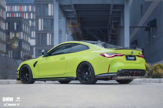 BMW 4 series 430i M440i G22 2020-ON & M4/M4C/M4CS G82 2021-ON with Aftermarket Parts - Pre-preg Carbon Fiber & FRP Rear Spoiler from CMST Tuning