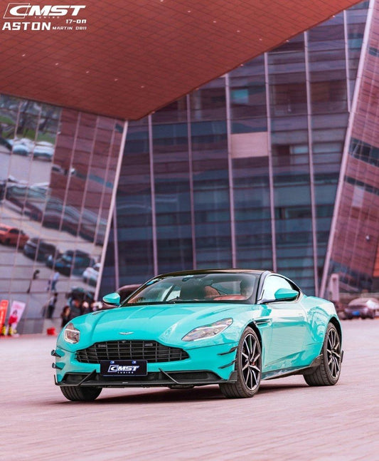 Aston Martin DB11 V8 V12 2017 2018 2019 2020 2021 2022 2023 with Aftermarket Parts - Side Skirts Pre-preg Carbon Fiber from CMST Tuning