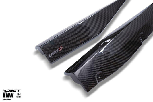 BMW M4/M4C G82/G83 2021-ON with Aftermarket Parts - Pre-preg Carbon Fiber & FRP Side Skirts from CMST Tuning