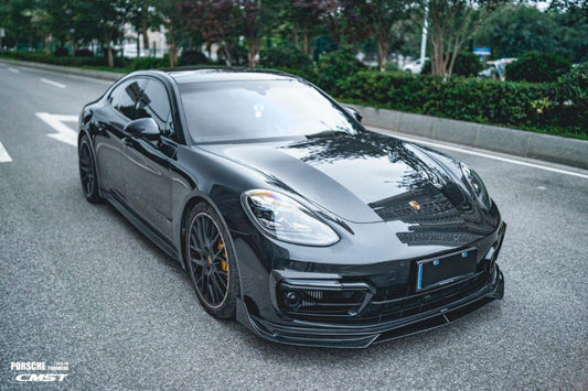 Porsche Panamera 971 971.2 RWD/Base/4/4S 2021-2023 with Aftermarket Parts - Pre-preg Carbon & FRP Upper Valences from CMST Tuning
