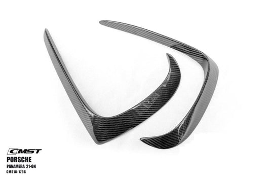 Porsche Panamera 971 971.2 RWD/Base/4/4S 2021-2023 with Aftermarket Parts - Pre-preg Carbon & FRP Upper Valences from CMST Tuning