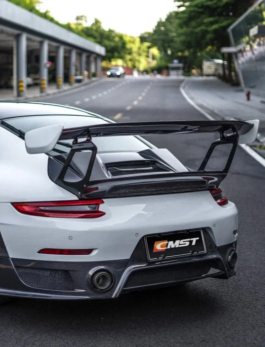 Porsche 991 991.1 991.2
Carerra Base/S/T/4/4S/GTS/Turbo/Turbo S 2012-2016 with Aftermarket Parts - GT2RS 991.1 & 991.2 Style Full FRP & Vacuumed Carbon Rear Trunk Lid & Wing from CMST Tuning