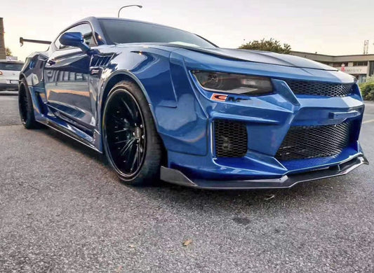 Camaro 6th Gen Z/28 2SS 1SS 3LT 2LT 1LT 2LS 1LS 2015-2024 & Camaro 6th Gen ZL1 2017-2024 with Aftermarket Parts - Widebody Style Side Skirts Carbon Fiber / FRP from CMST Tuning