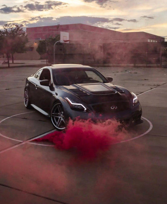 Infiniti G37 G37x IPL Anniversary Journey Sport X Base 2008 2009 2010 2011 2012 2013 & Q60 Journey Sport S Base 2014 2015 with Aftermarket Parts - Hood Bonnet Carbon Fiber / FRP from CMST Tuning