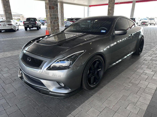 Infiniti G37 G37x IPL Anniversary Journey Sport X Base 2008 2009 2010 2011 2012 2013 & Q60 Journey Sport S Base 2014 2015 with Aftermarket Parts - Hood Bonnet Carbon Fiber / FRP from CMST Tuning