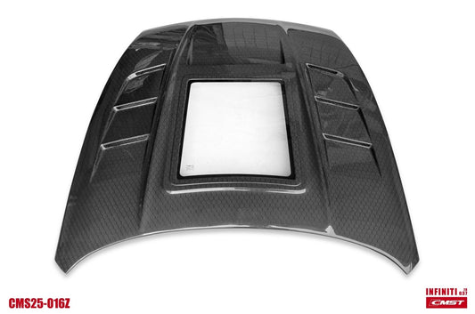 Infiniti G37 G37x IPL Anniversary Journey Sport X Base 2008 2009 2010 2011 2012 2013 & Q60 Journey Sport S Base 2014 2015 with Aftermarket Parts - Hood Bonnet Carbon Fiber / FRP from CMST Tuning