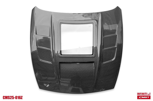 Infiniti G37 G37x IPL Anniversary Journey Sport X Base 2008 2009 2010 2011 2012 2013 & Q60 Journey Sport S Base 2014 2015 with Aftermarket Parts - Hood Bonnet Carbon Fiber / FRP from CMST Tuning