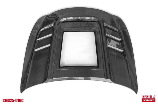 Infiniti G37 G37x Anniversary Limited Journey Sport S X Base 2008 2009 2010 2011 2012 2013 with Aftermarket Parts - Hood Bonnet Carbon Fiber / FRP from CMST Tuning
