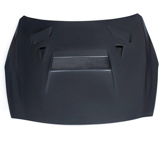 Nissan GTR Nismo Black Edition Track Eidtion Premium Base 2008-2016 (for installation on 2017-2024 vehicles, 2008-2016 front bumper is recommended) with Aftermarket Parts - VRS Vented Style Hood Bonnet Carbon Fiber / FRP from CMST Tuning