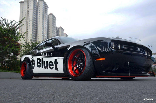 Dodge Challenger Hellcat T/A Scat Pack 392 SRT R/T SXT SE 2008-2023 with Aftermarket Parts - Widebody Wheel Arches Carbon Fiber / FRP from CMST Tuning