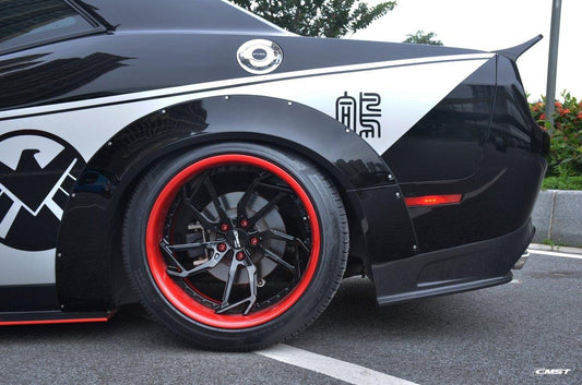 Dodge Challenger Hellcat T/A Scat Pack 392 SRT R/T SXT SE 2008-2023 with Aftermarket Parts - Widebody Wheel Arches Carbon Fiber / FRP from CMST Tuning