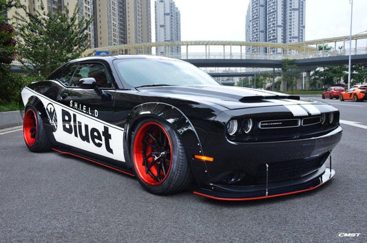 Dodge Challenger Hellcat T/A Scat Pack 392 SRT R/T SXT SE 2008-2023 with Aftermarket Parts - Widebody Wheel Arches Carbon Fiber / FRP from CMST Tuning