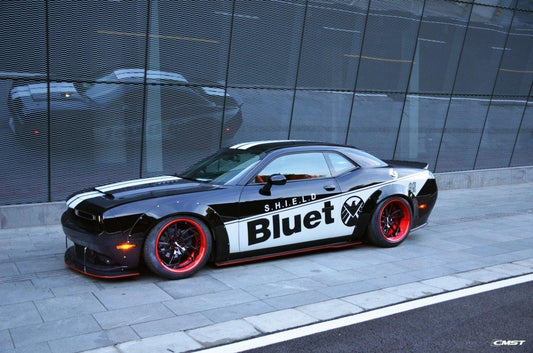 Dodge Challenger Hellcat T/A Scat Pack 392 SRT R/T SXT SE 2008-2023 with Aftermarket Parts - Widebody Wheel Arches Carbon Fiber / FRP from CMST Tuning