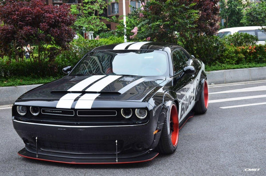 Dodge Challenger Hellcat T/A Scat Pack 392 SRT R/T SXT SE 2008-2023 with Aftermarket Parts - Widebody Wheel Arches Carbon Fiber / FRP from CMST Tuning