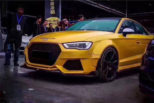 Audi RS3 S3 A3 8V/8V.5 2014 2015 2016 2017 2018 2019 2020 with Aftermarket Parts - Widebody Wheel Arches Carbon Fiber / FRP from CMST Tuning